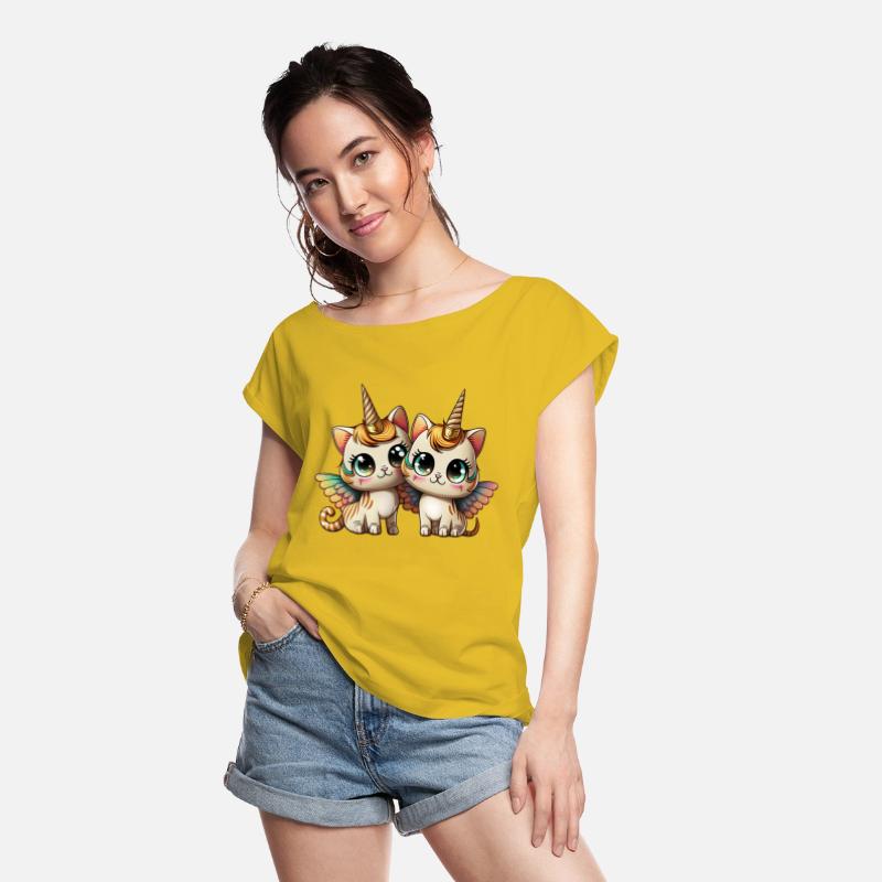 Cats sisters unicorn cat with wings child siblings