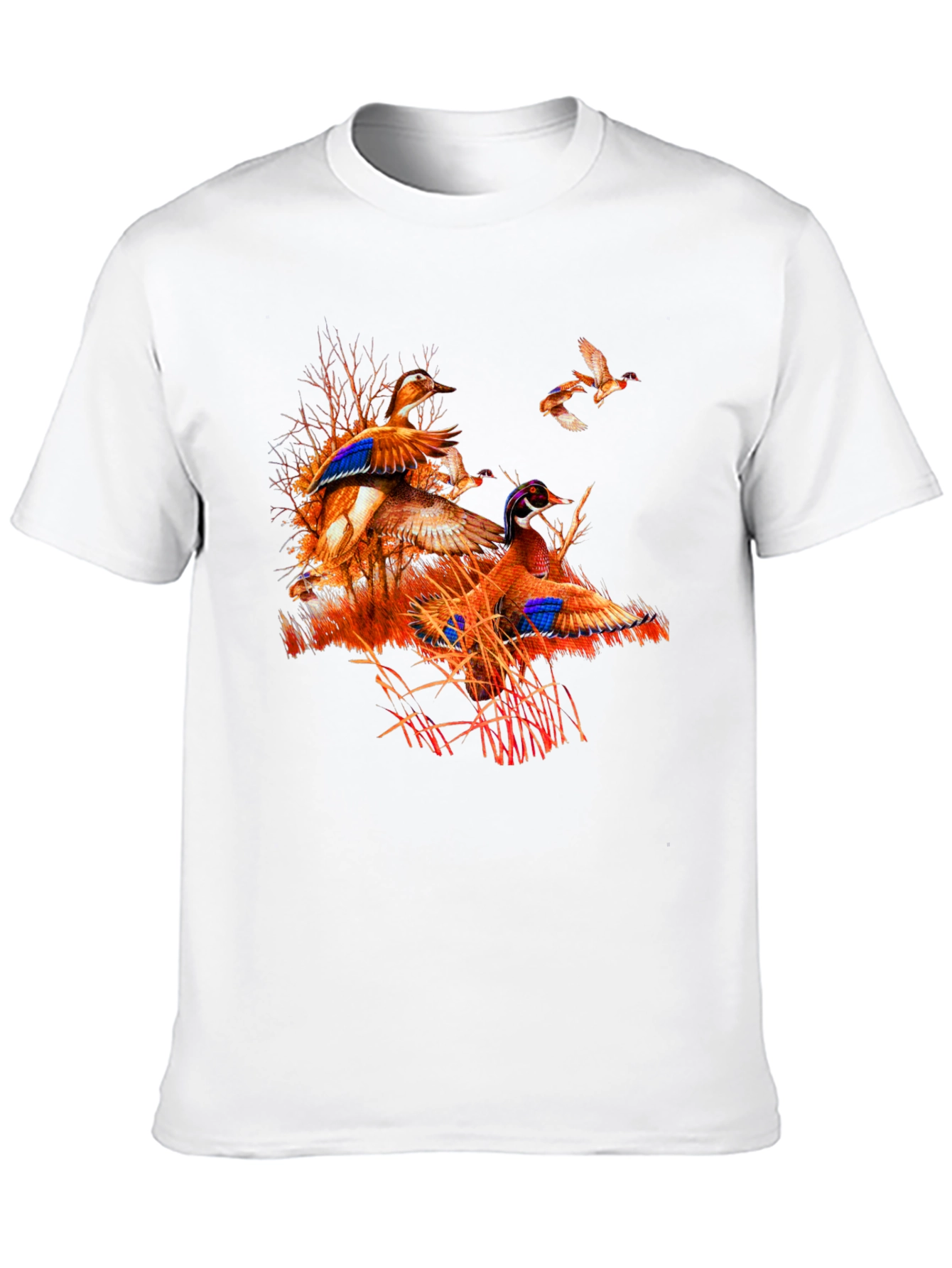 Duck Hunting Graphic Tee - Black Cotton Blend Shirt