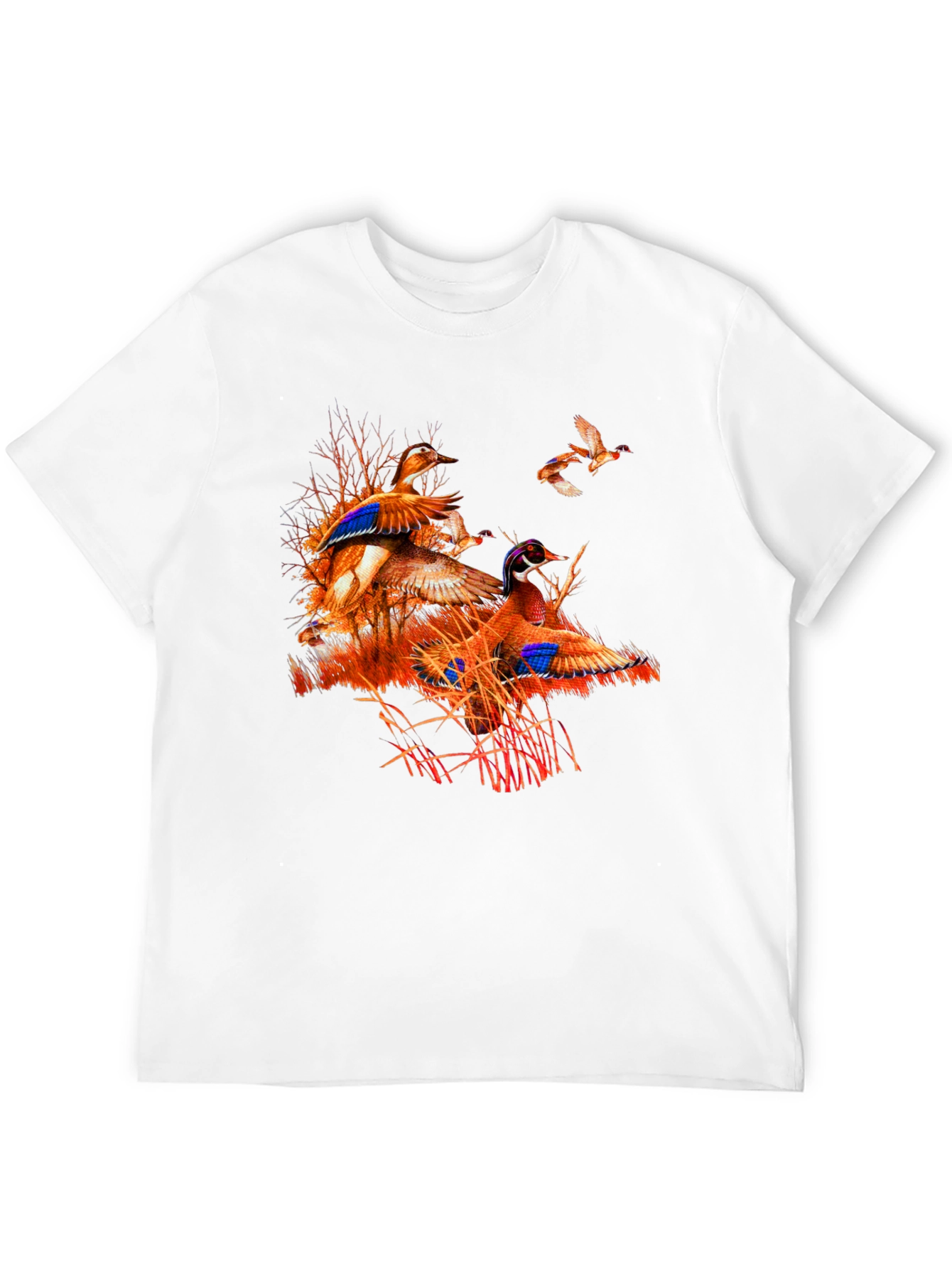 Duck Hunting Graphic Tee - Black Cotton Blend Shirt
