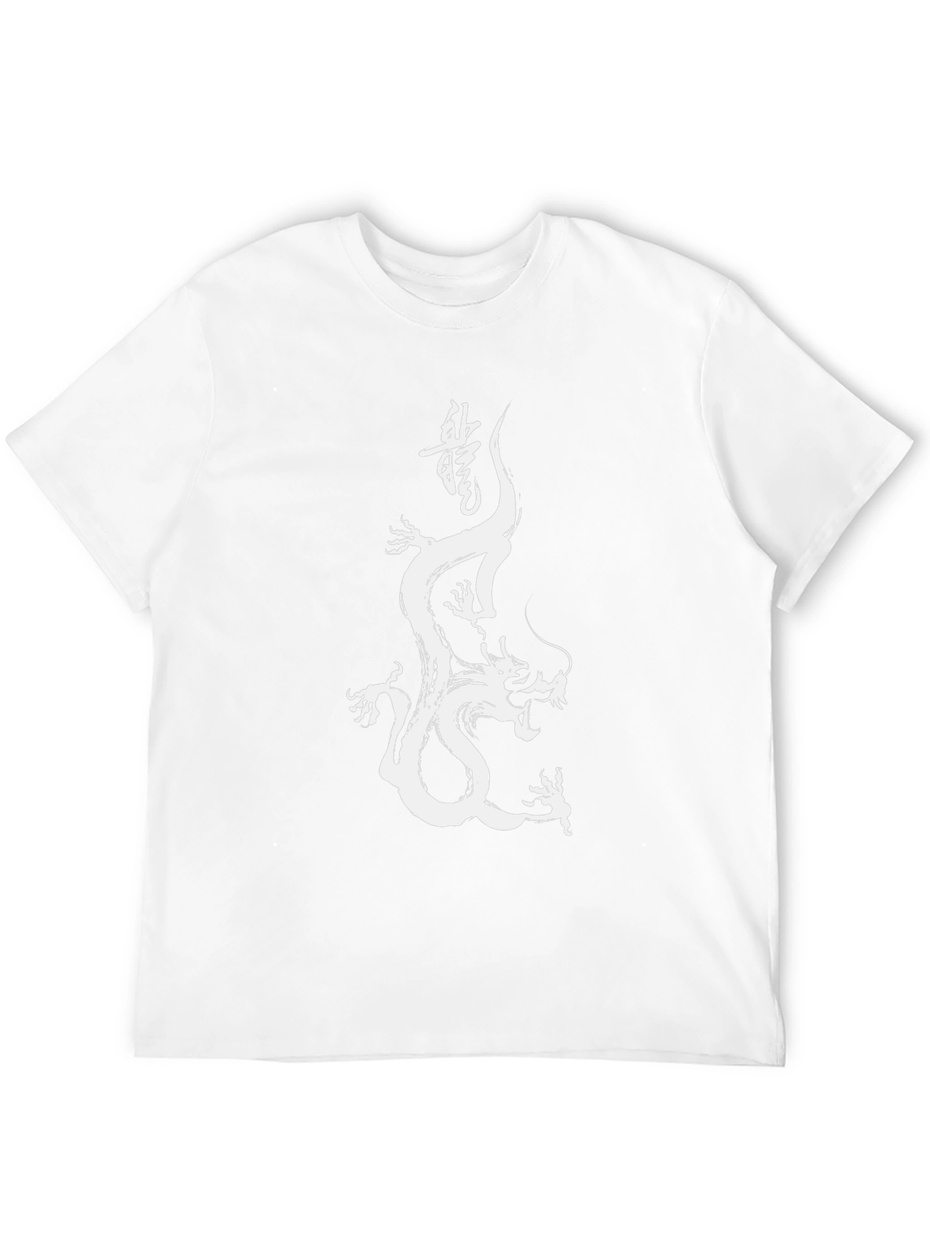Dragon Brush Stroke Graphic Tee - Black
