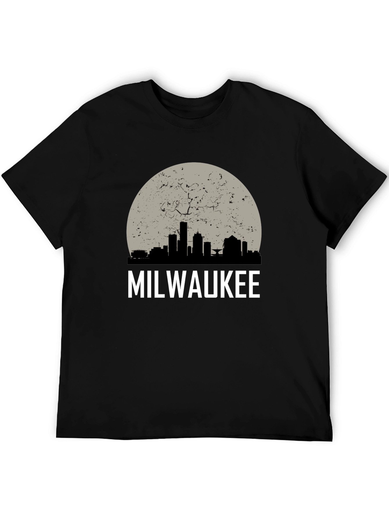 Milwaukee Skyline Graphic Tee - Distressed Moon Design