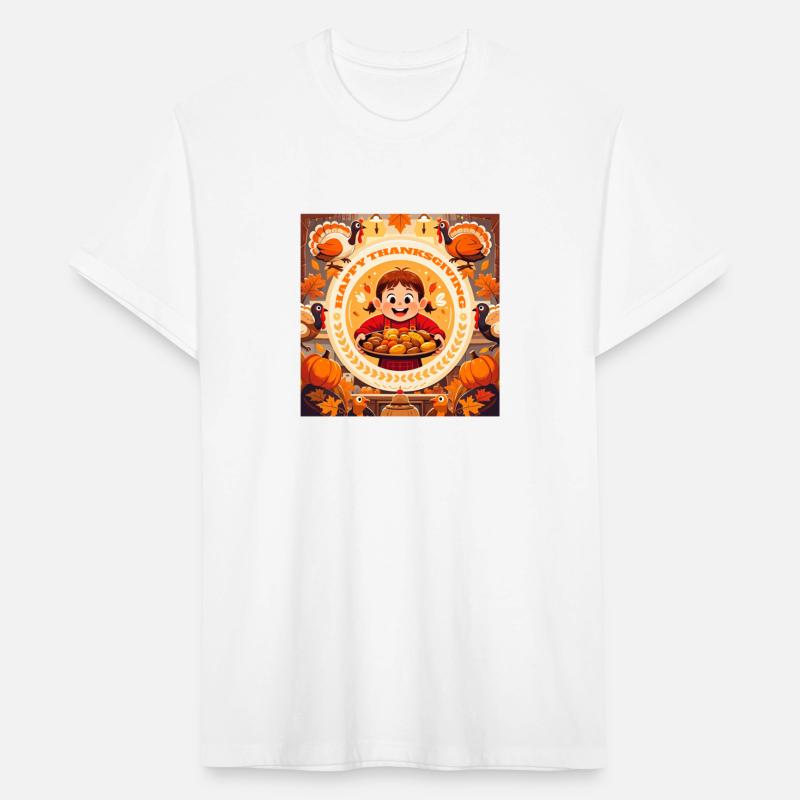 child celebrate Happy Thanksgiving Roasted Potato