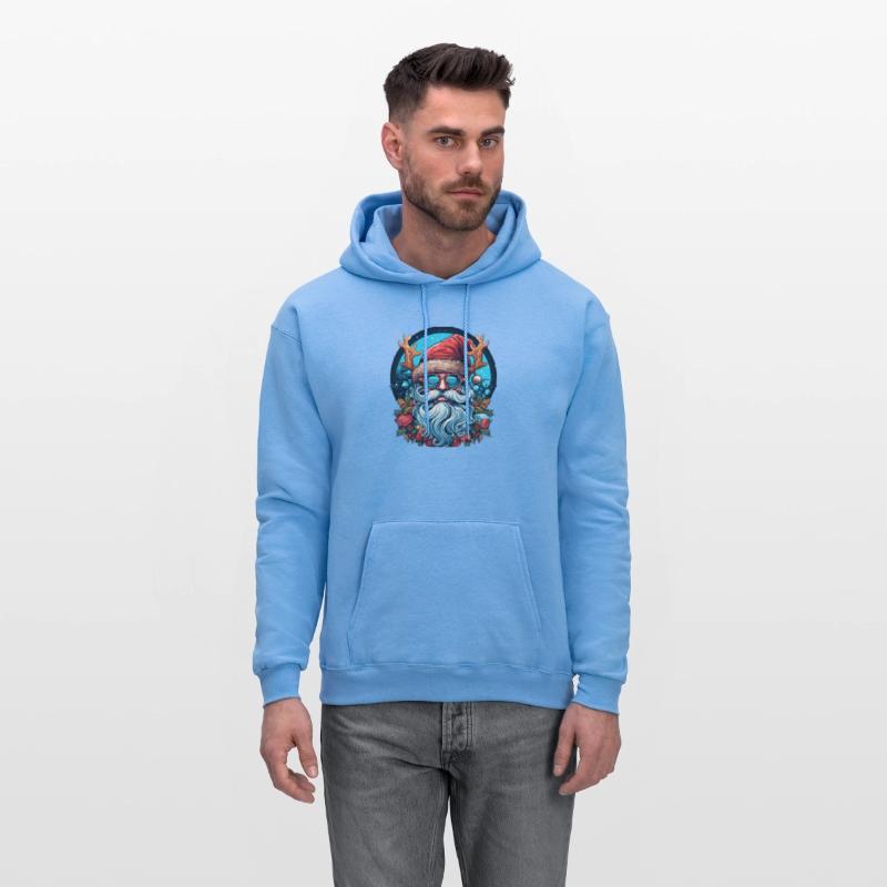 Chill Blue Santa with Antler Vibes