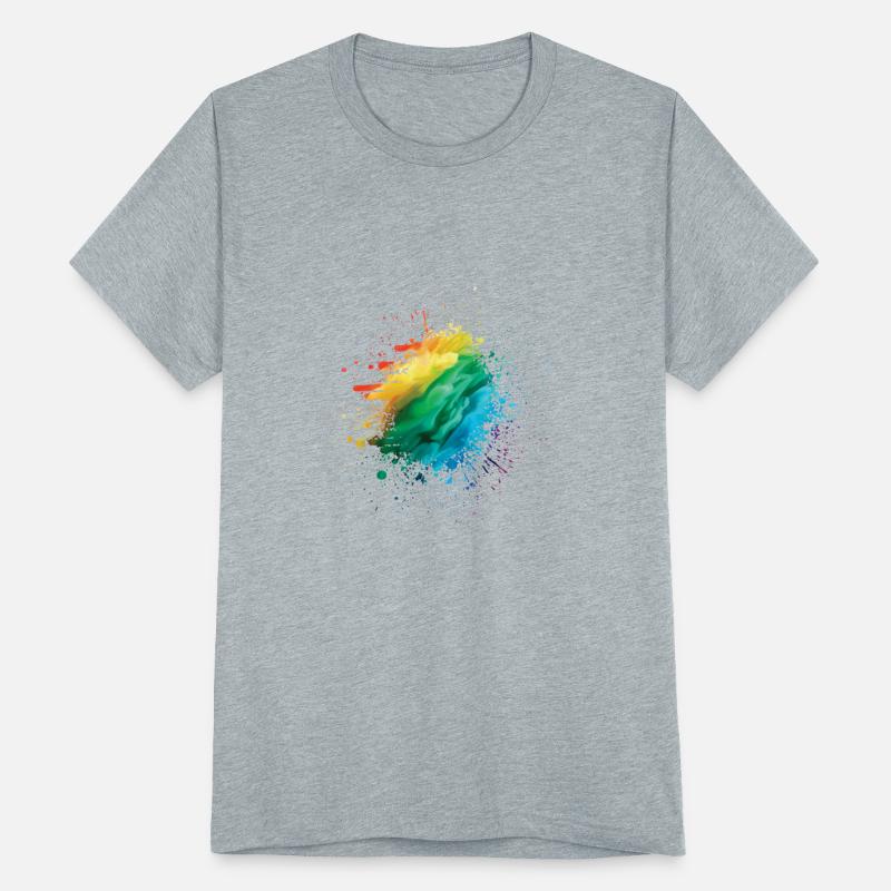 Colorful Rainbow Paint Splatter With Smoke And Fog