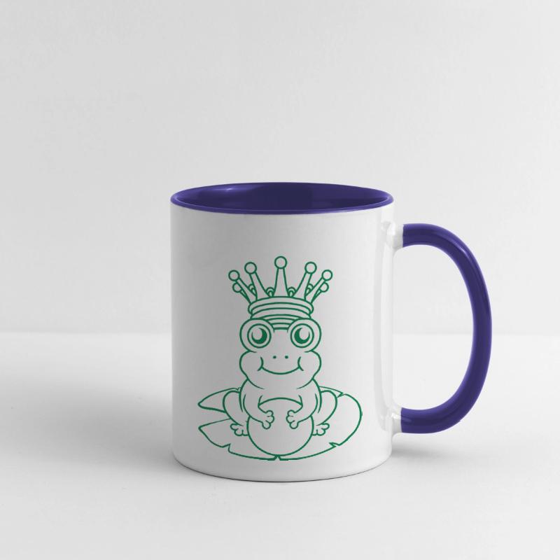 comic frog king sitting
