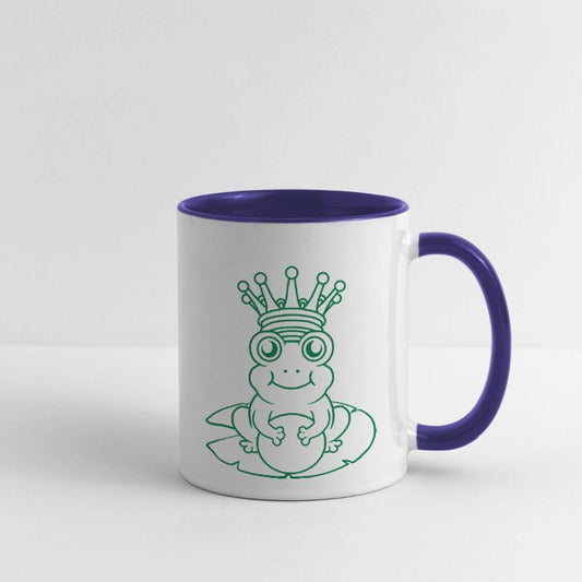 comic frog king sitting