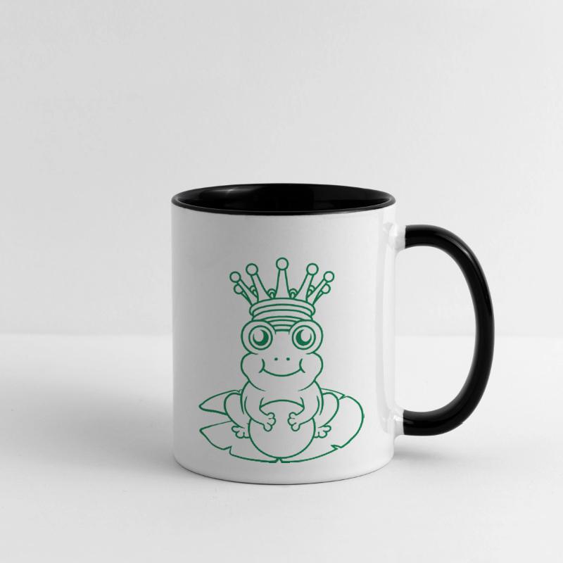 comic frog king sitting