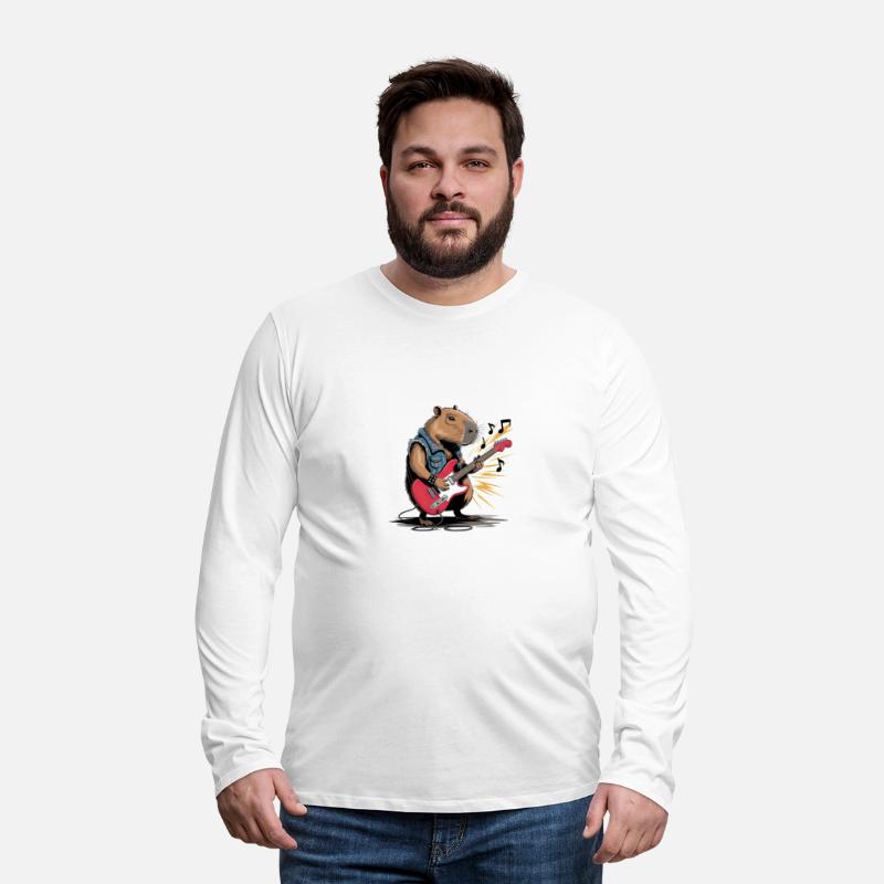 Cool Capybara Playing Electric Guitar