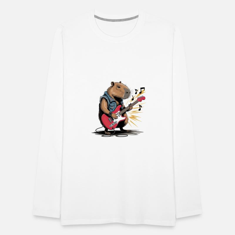 Cool Capybara Playing Electric Guitar