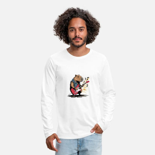 Cool Capybara Playing Electric Guitar