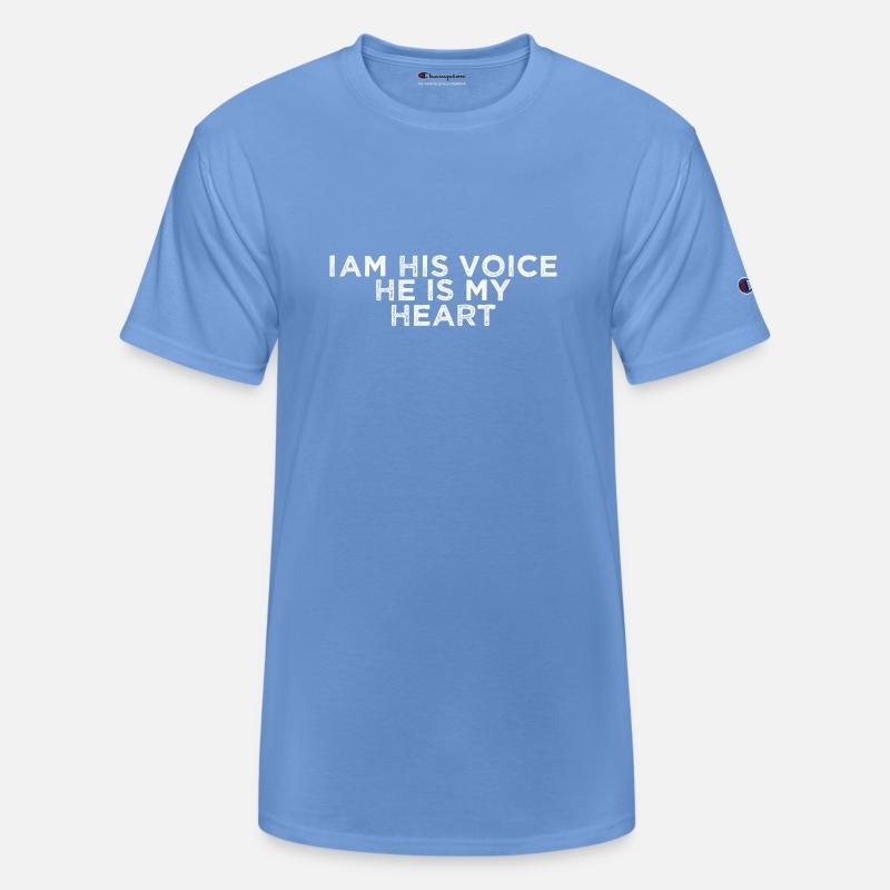 Cool Funny, I Am His Voice He is My Heart Shirt