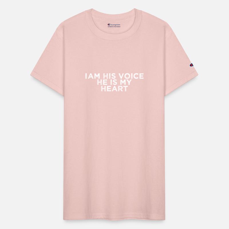 Cool Funny, I Am His Voice He is My Heart Shirt
