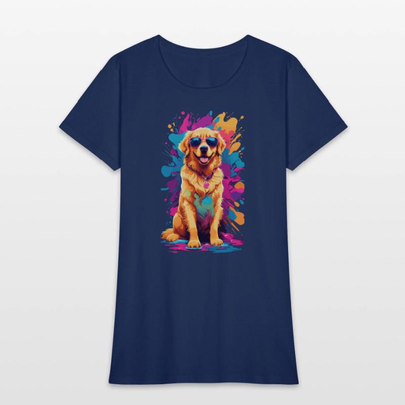 Cool Golden Retriever with Sunglasses