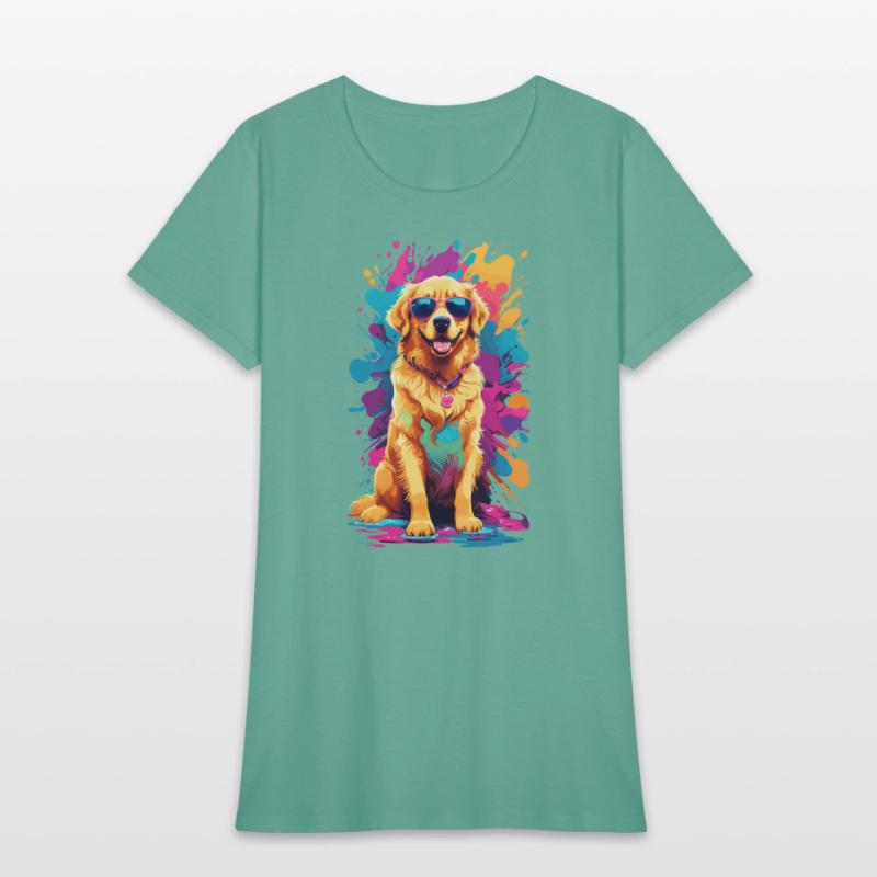 Cool Golden Retriever with Sunglasses