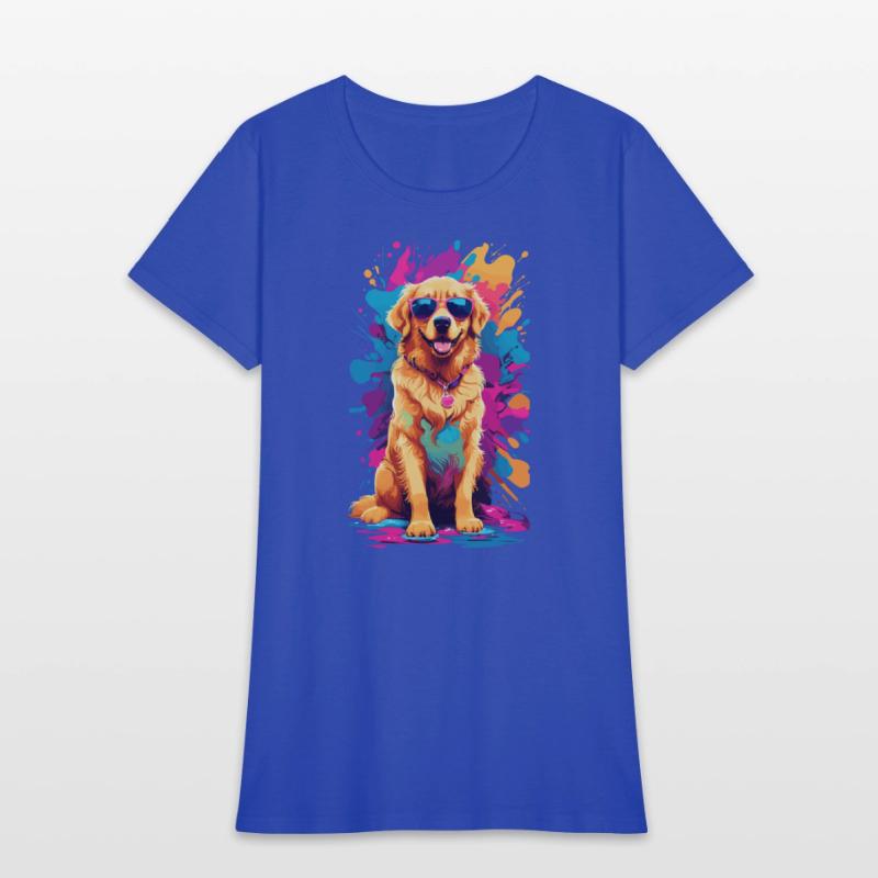 Cool Golden Retriever with Sunglasses