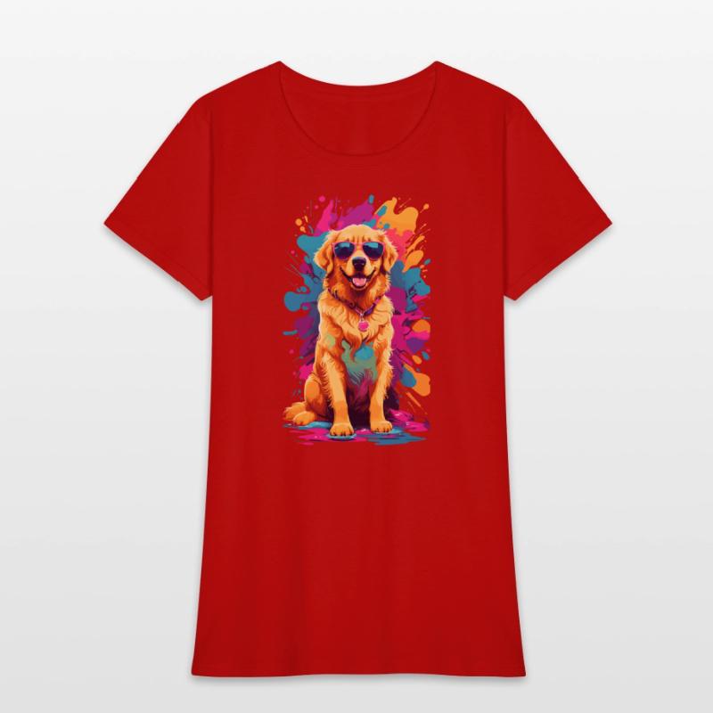 Cool Golden Retriever with Sunglasses