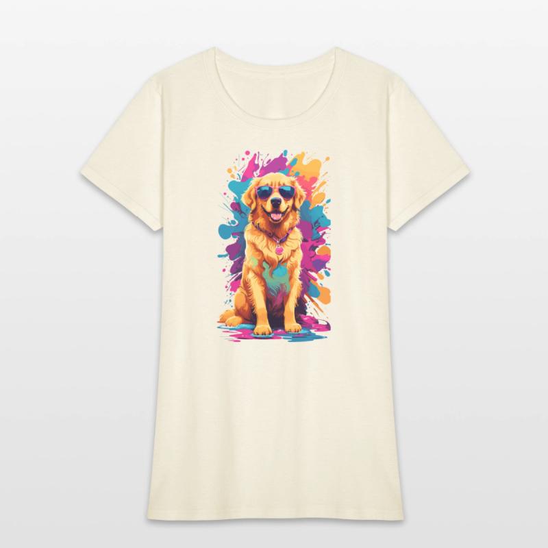 Cool Golden Retriever with Sunglasses