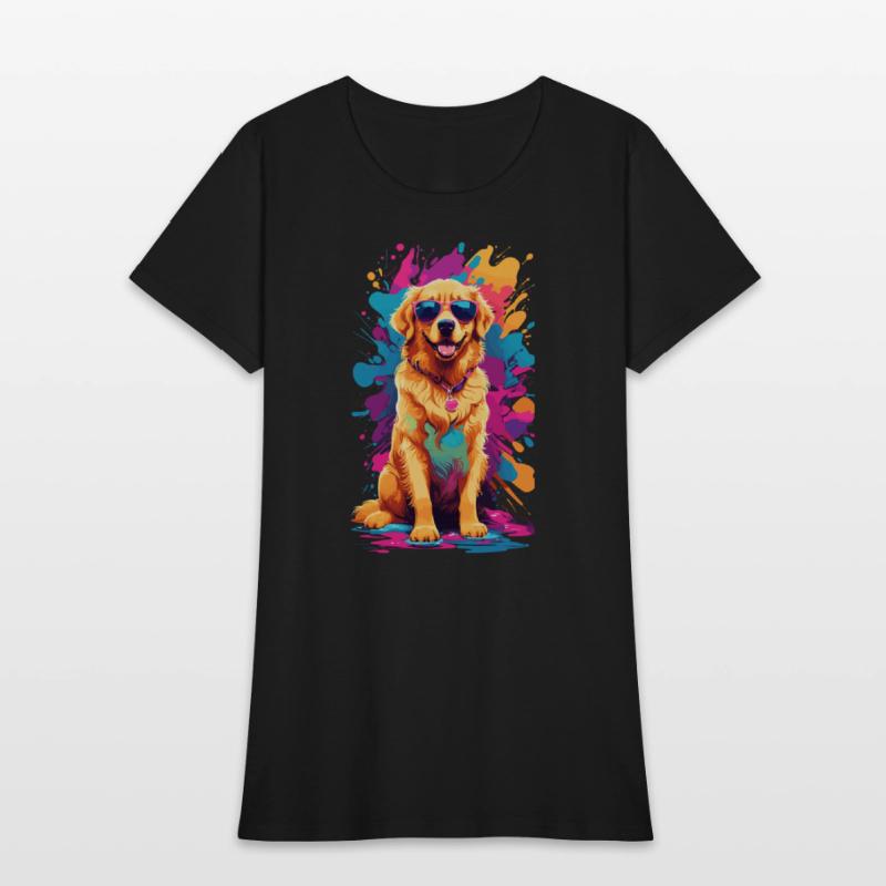 Cool Golden Retriever with Sunglasses