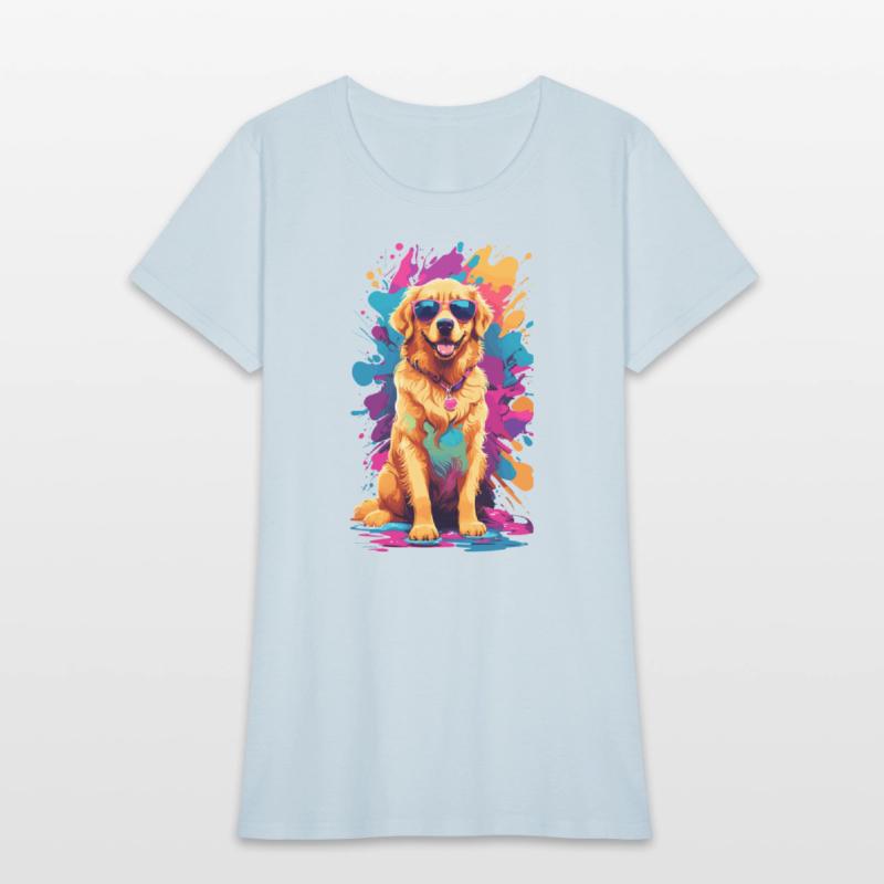 Cool Golden Retriever with Sunglasses