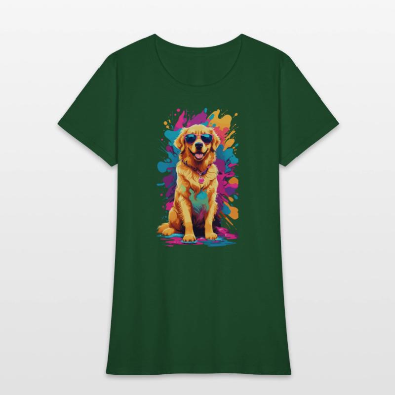 Cool Golden Retriever with Sunglasses