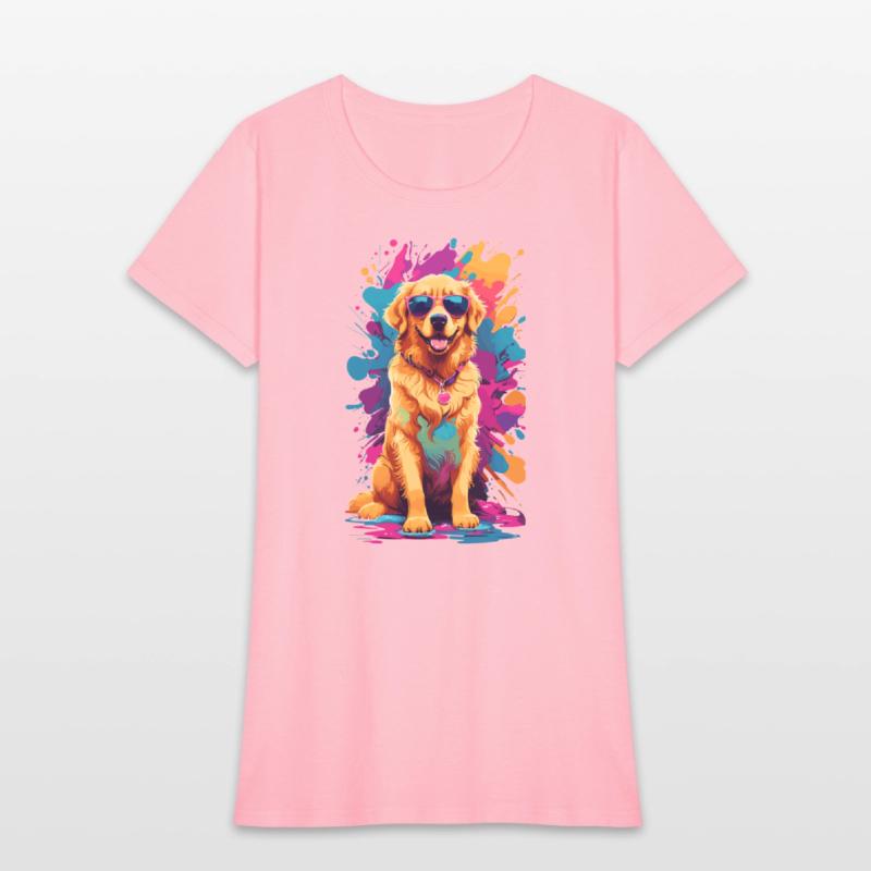 Cool Golden Retriever with Sunglasses