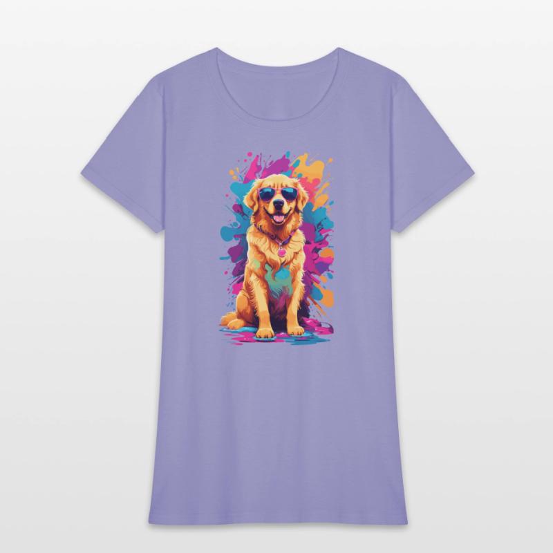 Cool Golden Retriever with Sunglasses