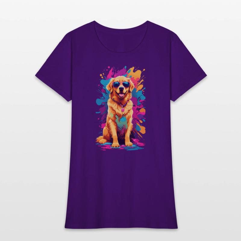 Cool Golden Retriever with Sunglasses