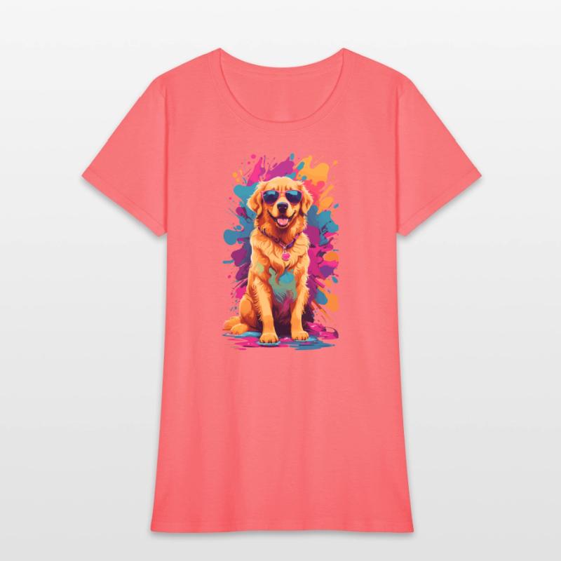 Cool Golden Retriever with Sunglasses