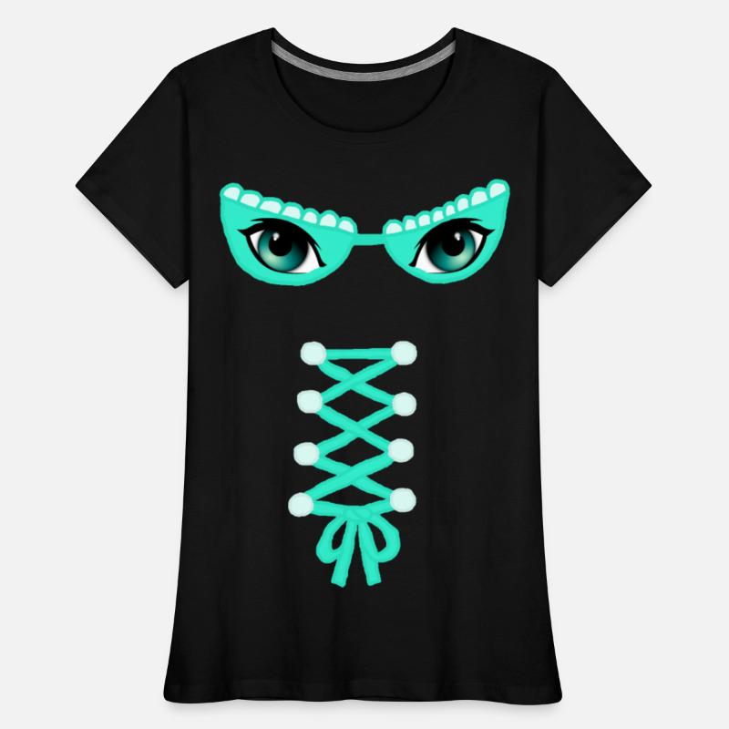 Corset ribbon blue eyes bra blue Turquoise lace