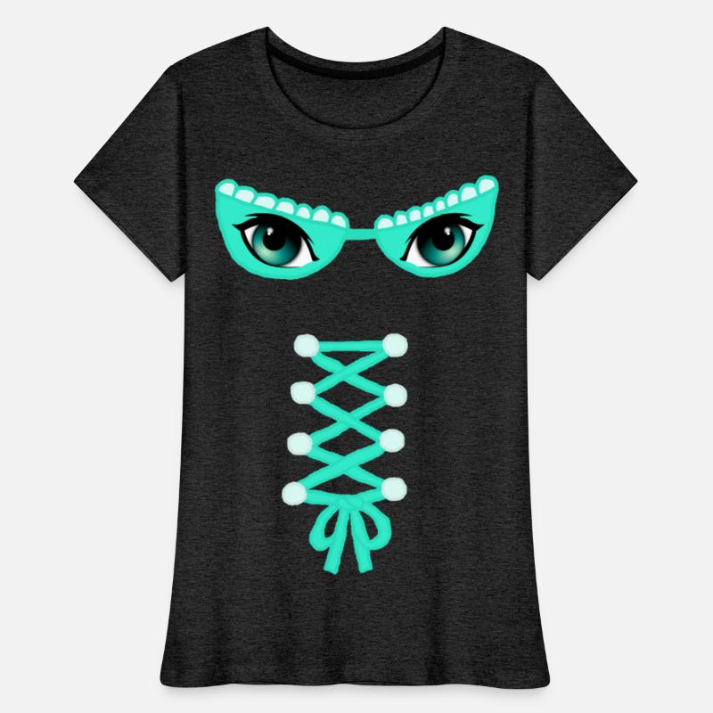 Corset ribbon blue eyes bra blue Turquoise lace