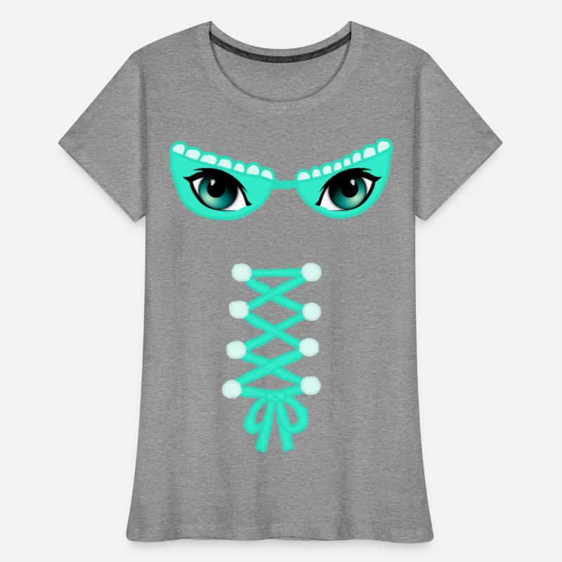 Corset ribbon blue eyes bra blue Turquoise lace