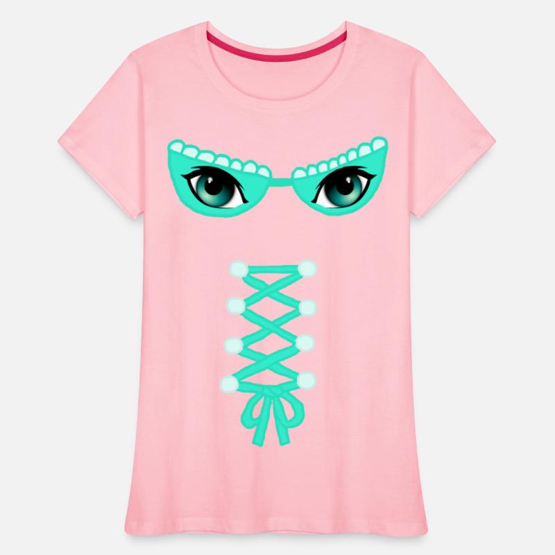 Corset ribbon blue eyes bra blue Turquoise lace