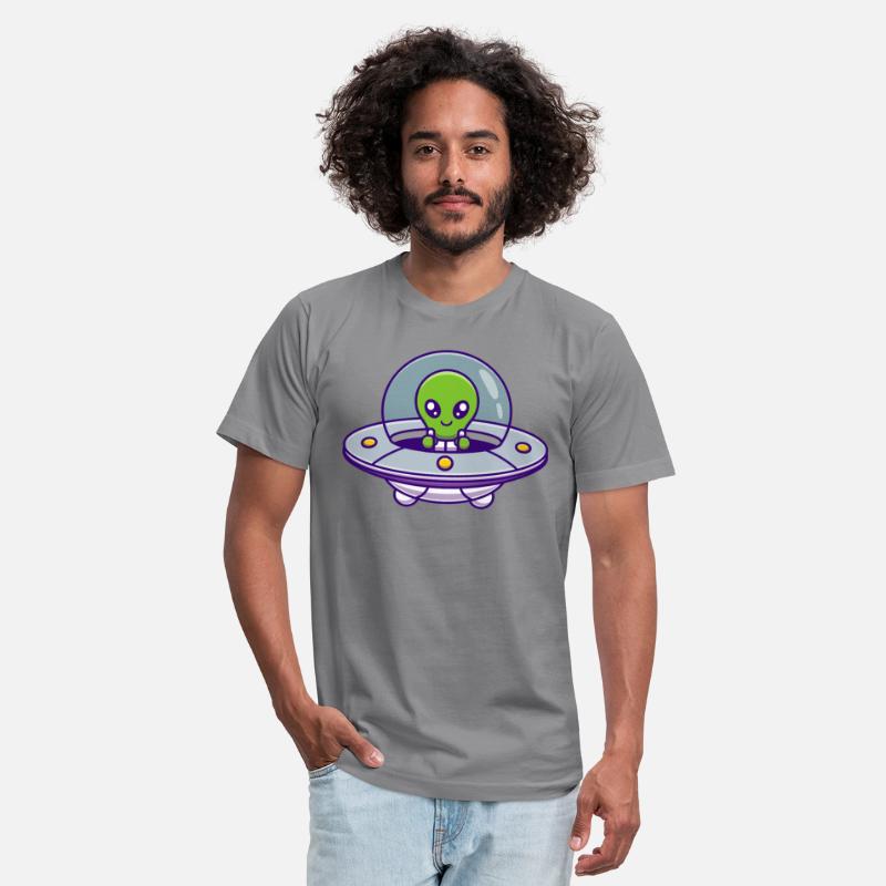 Cute Alien Space Ship Green