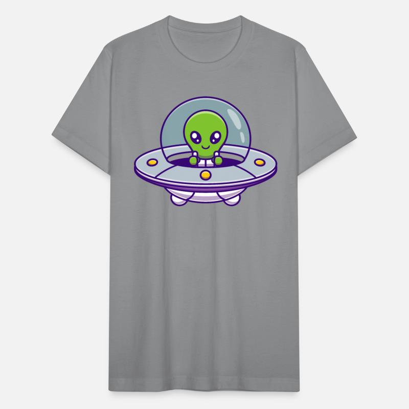 Cute Alien Space Ship Green