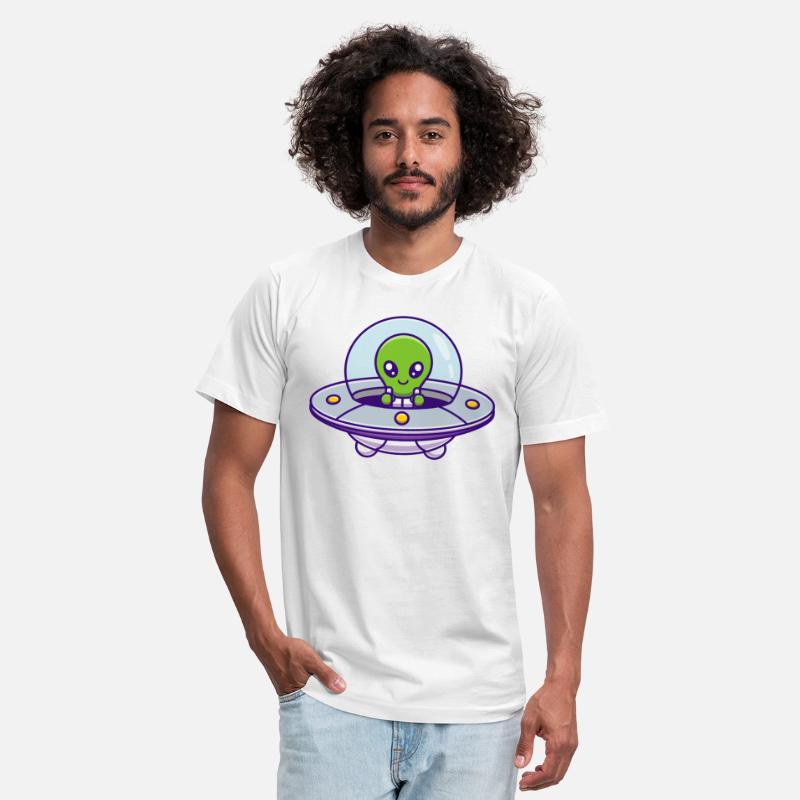 Cute Alien Space Ship Green