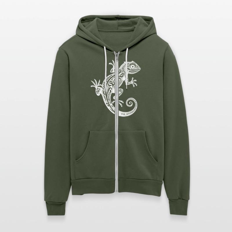 Cute Tribal Tattoo Gecko On The Wall