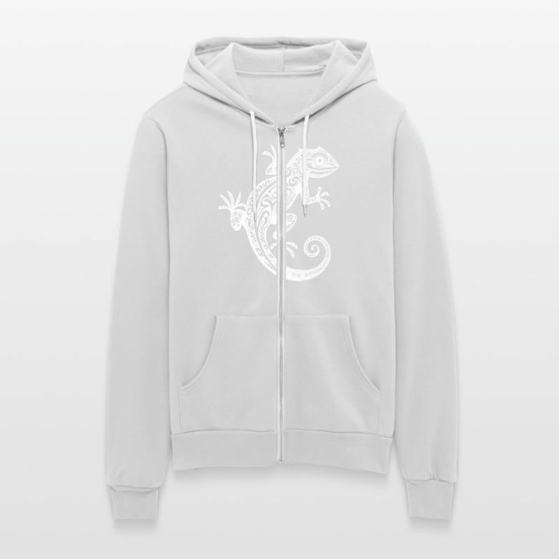 Cute Tribal Tattoo Gecko On The Wall