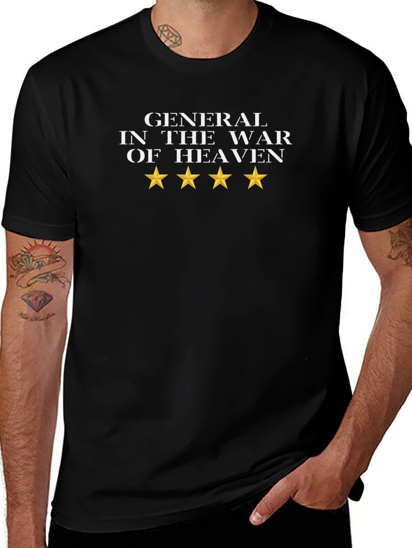 General in The War of Heaven Tee - Black
