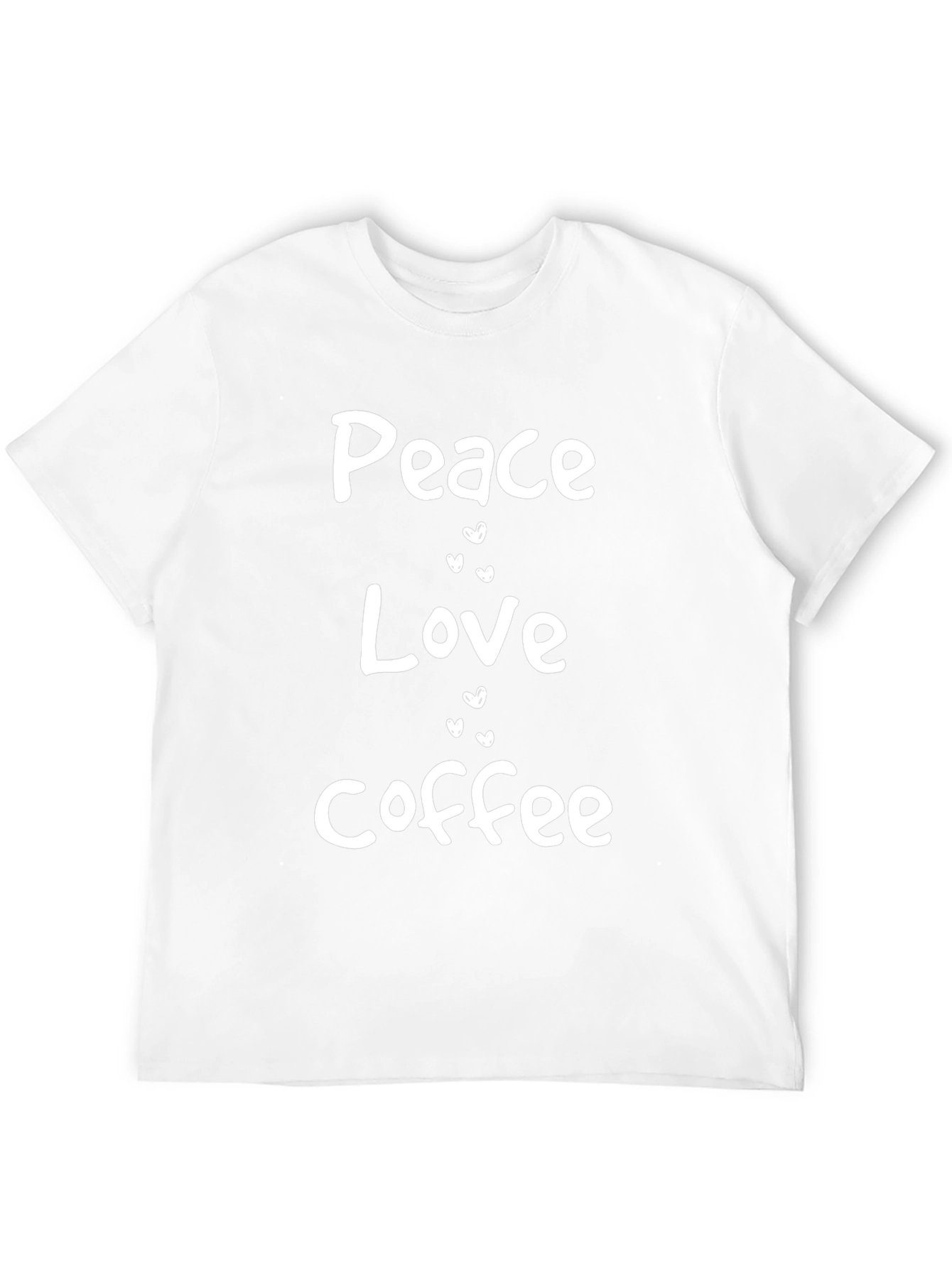 Peace Love Coffee Black Graphic T-Shirt