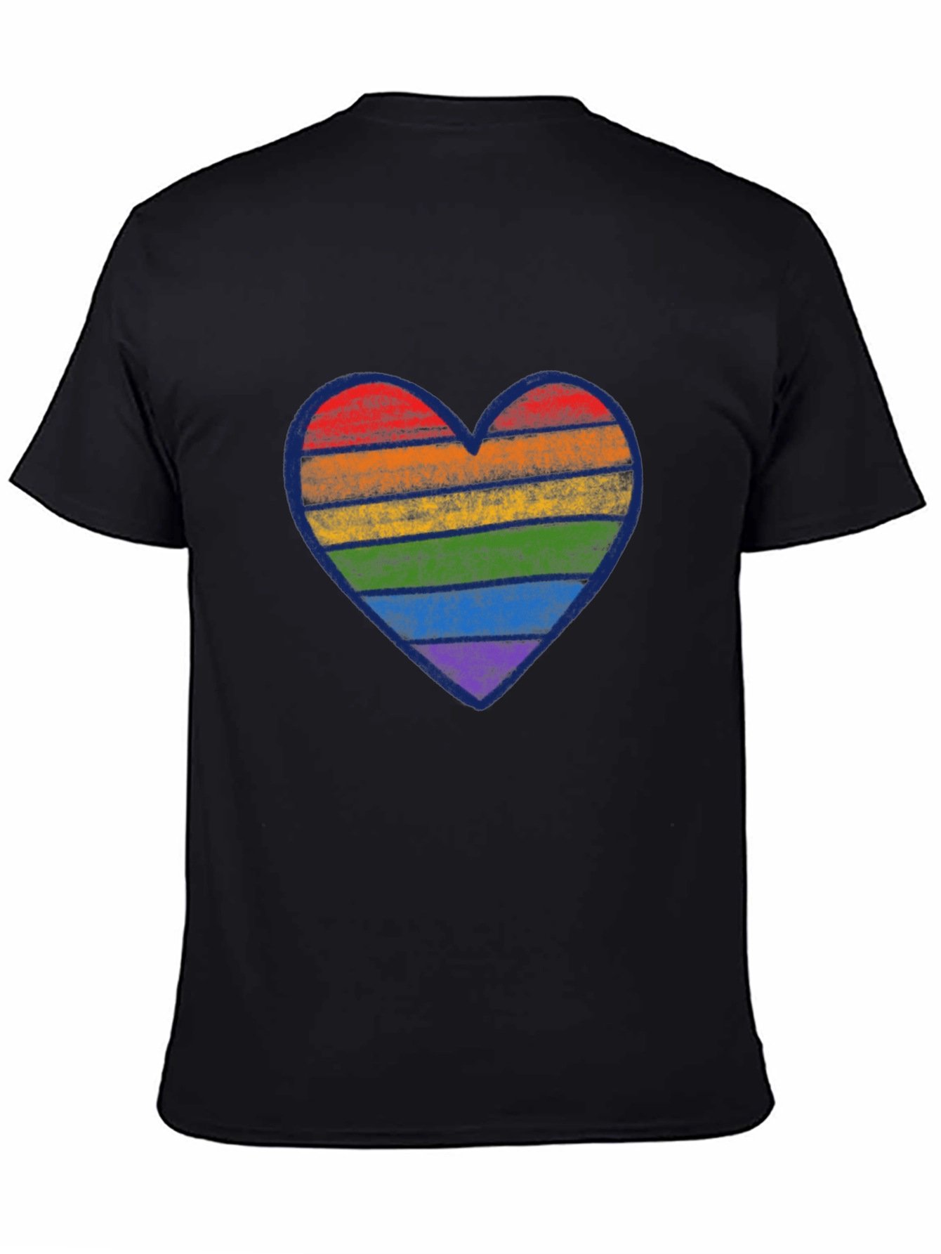 Rainbow Heart Graphic Tee - Pride Month