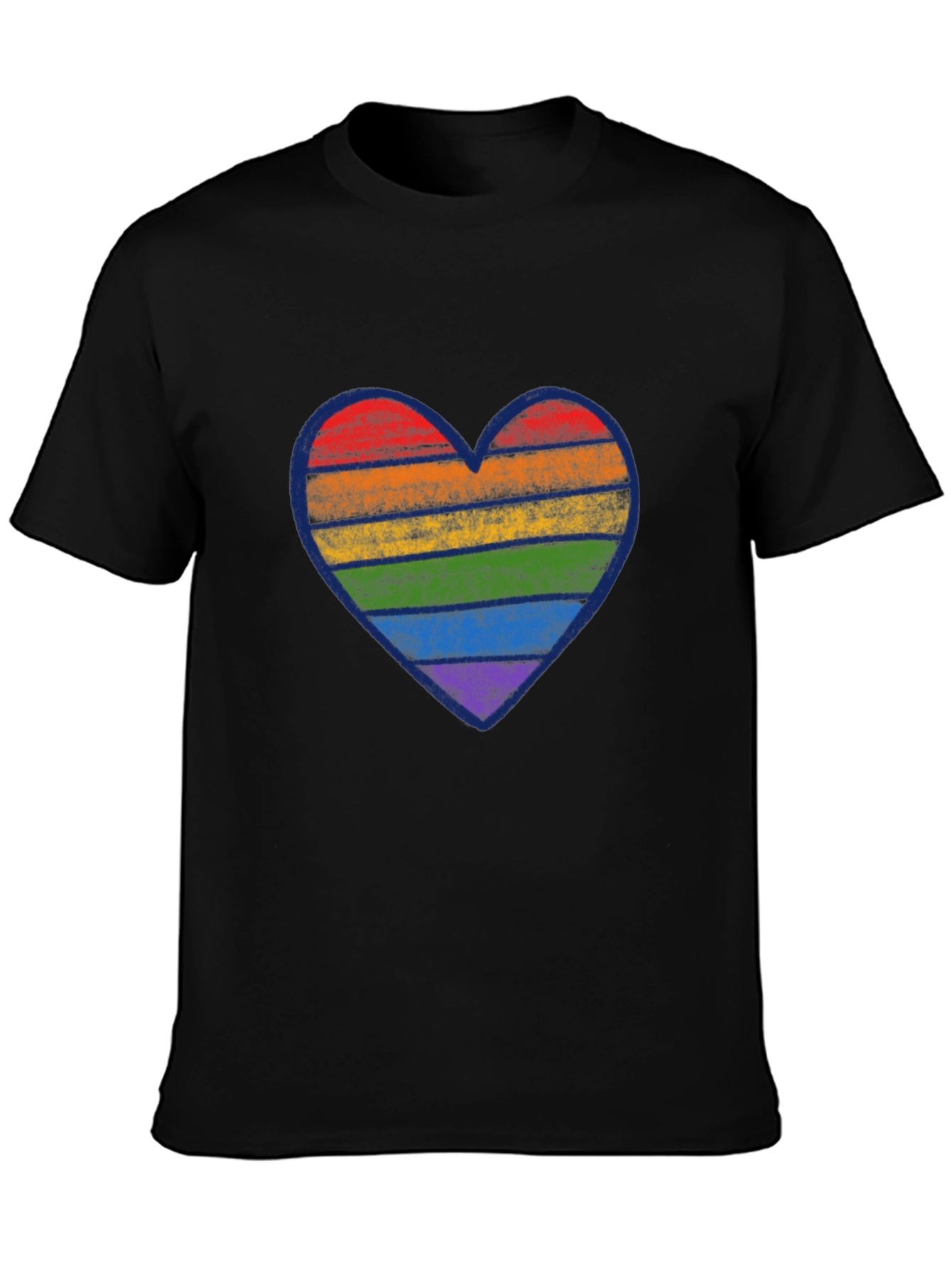Rainbow Heart Graphic Tee - Pride Month