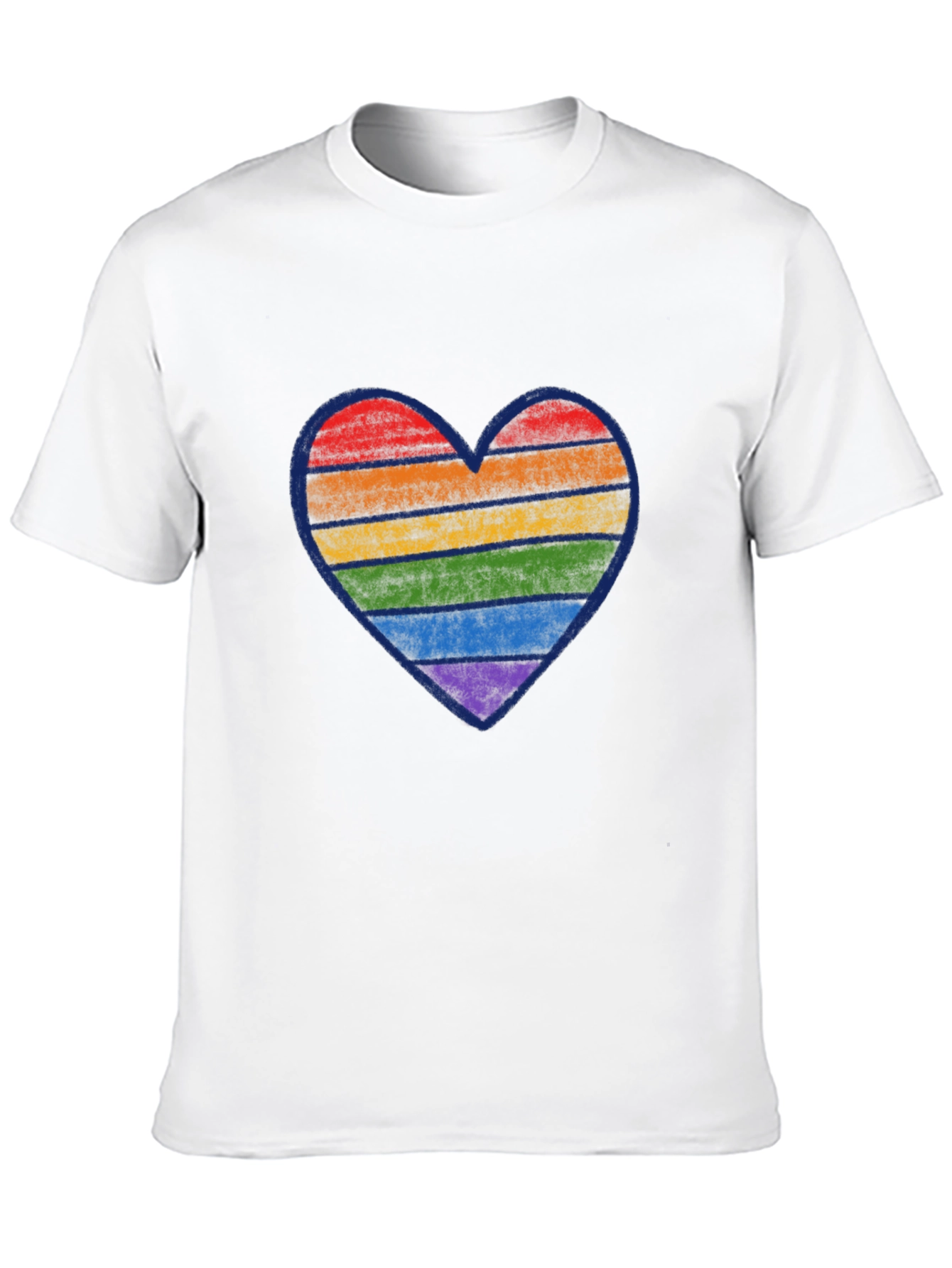 Rainbow Heart Graphic Tee - Pride Month