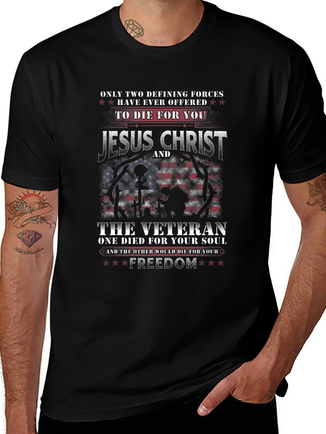 Jesus Christ & Veteran Freedom T-Shirt