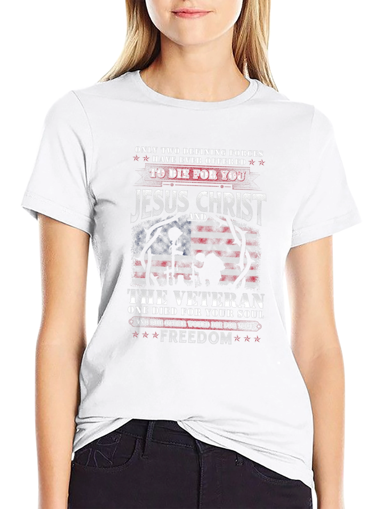 Jesus Christ & Veteran Freedom T-Shirt