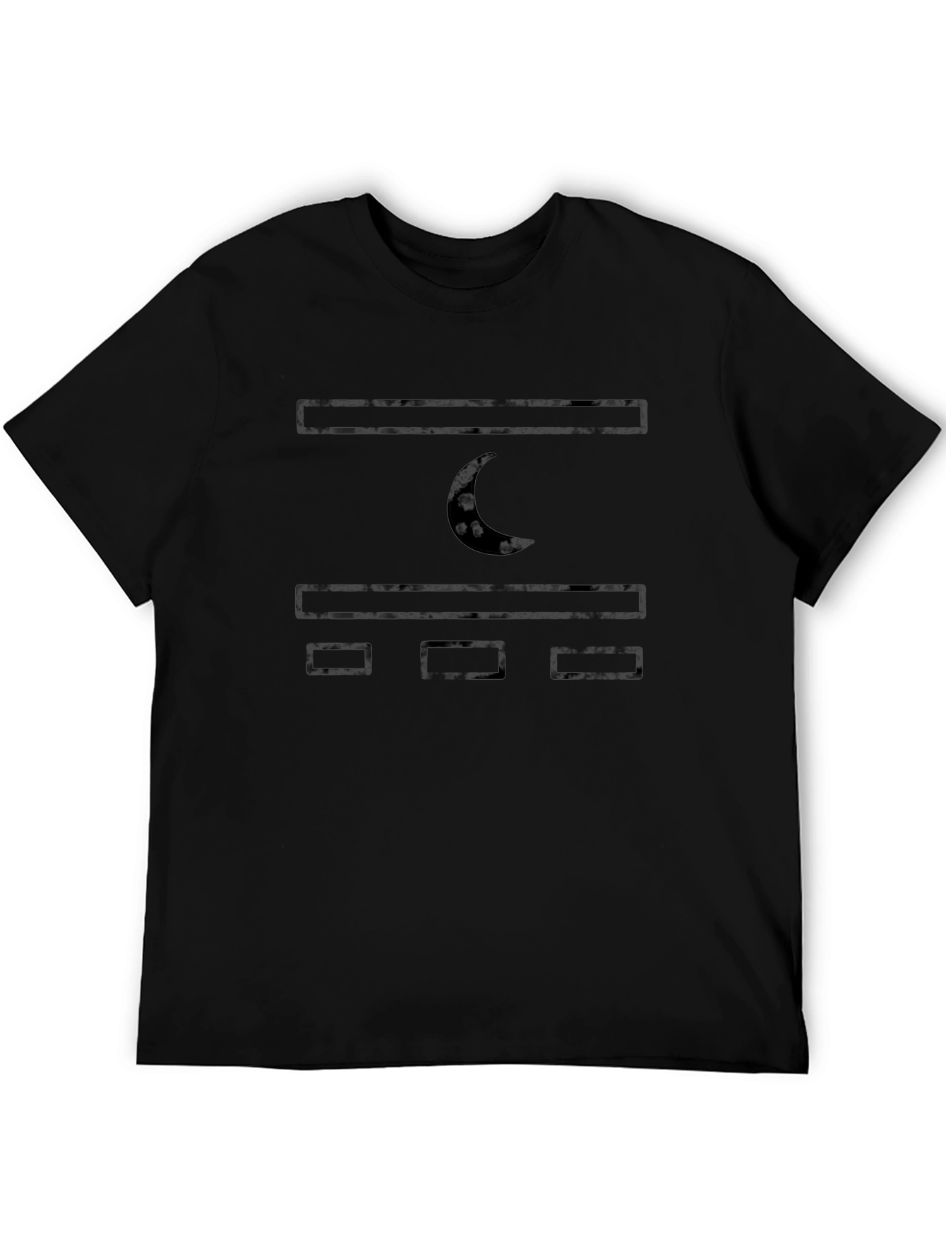 Black Graphic Tee - Crescent Moon
