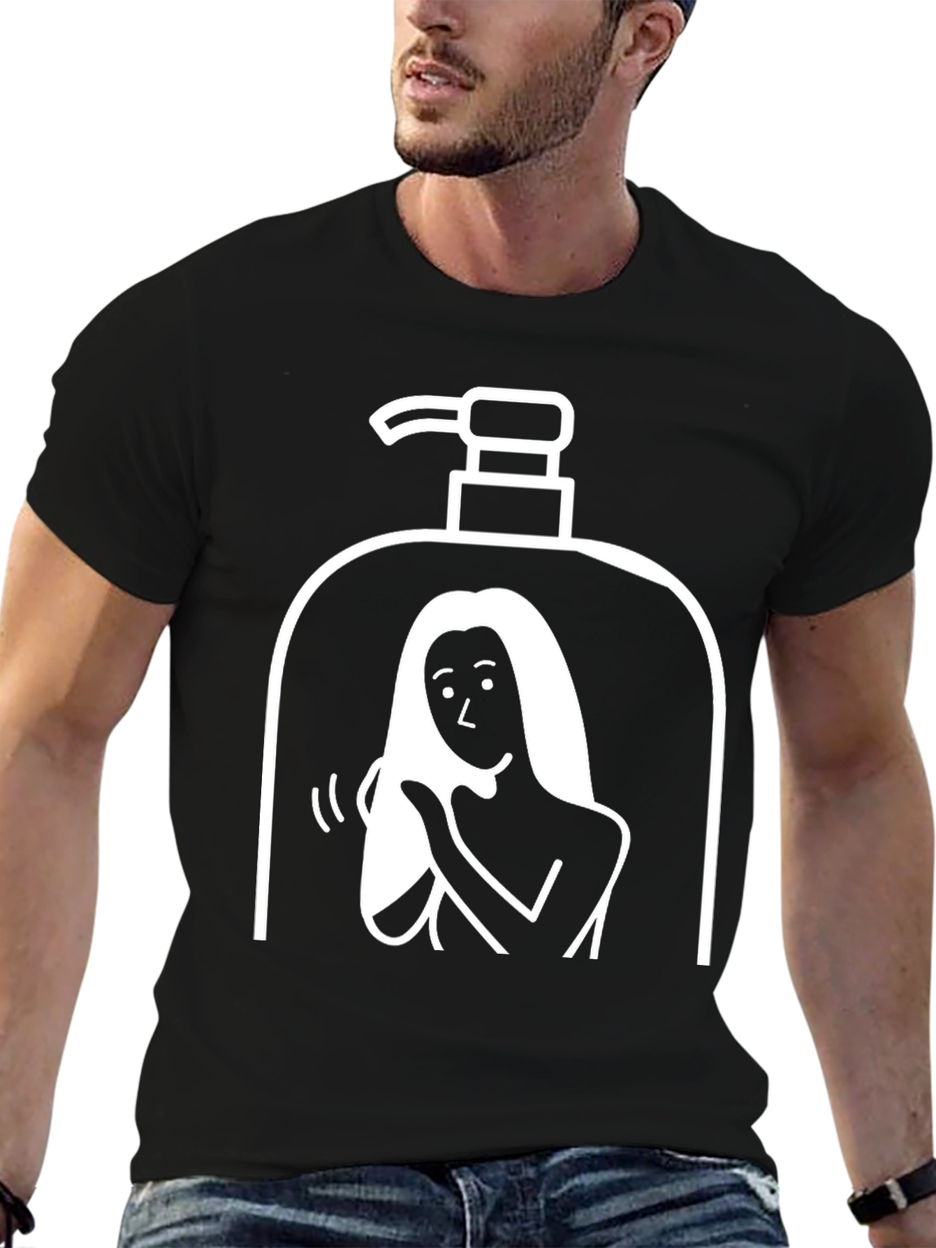 Novelty Shampoo Woman Graphic T-Shirt