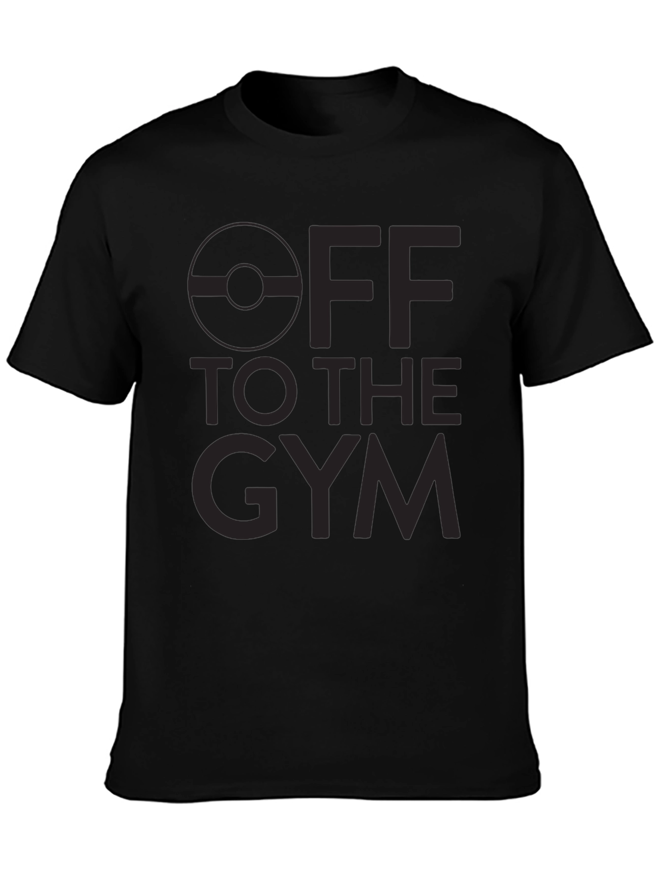 Off to the Gym Graphic T-Shirt - Black