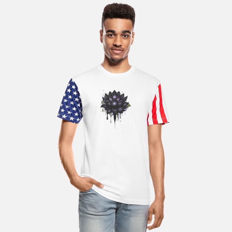 Dark Lotus Flower with Gradient & Drip Effect