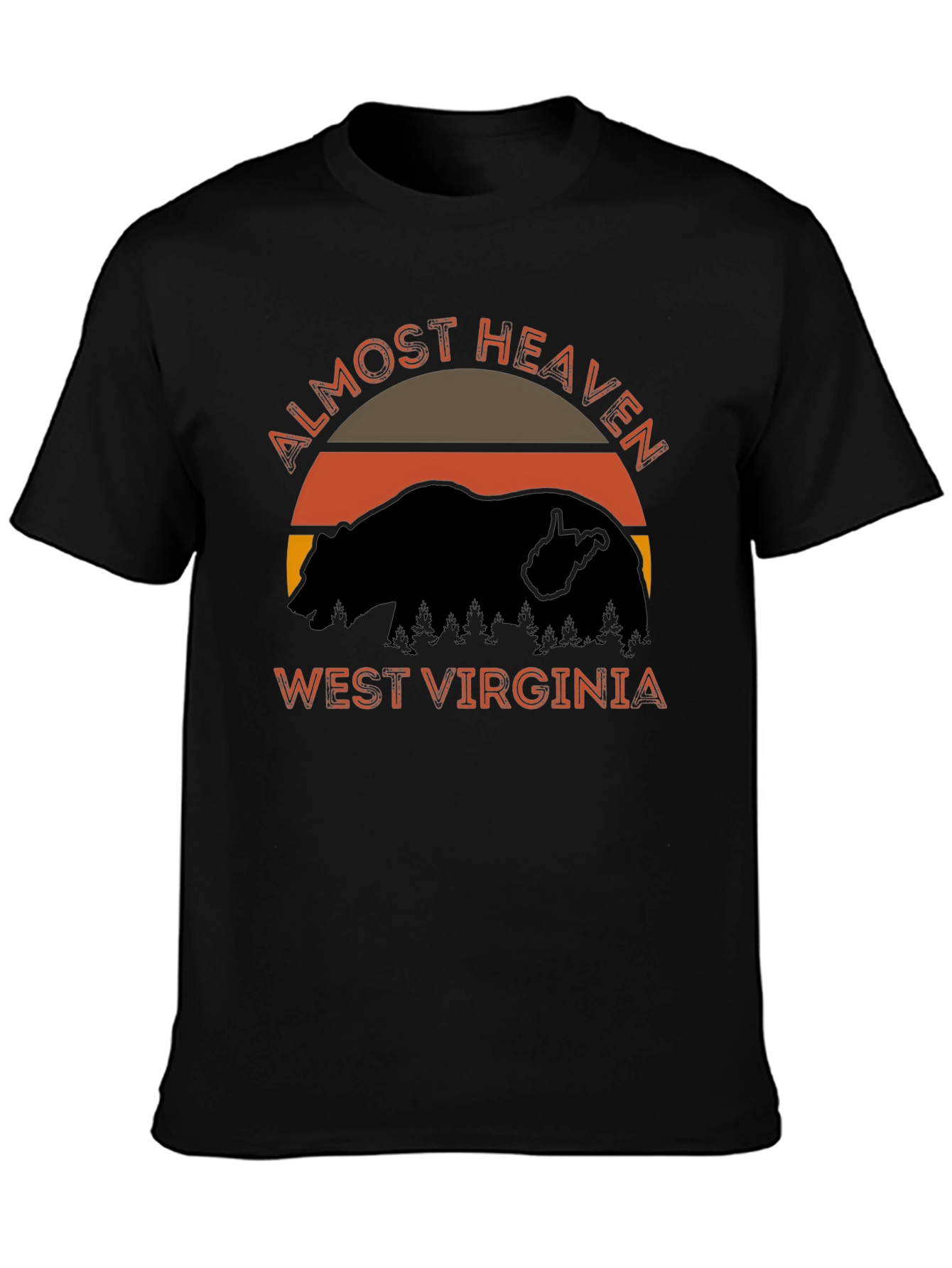Almost Heaven West Virginia Bear Graphic Tee