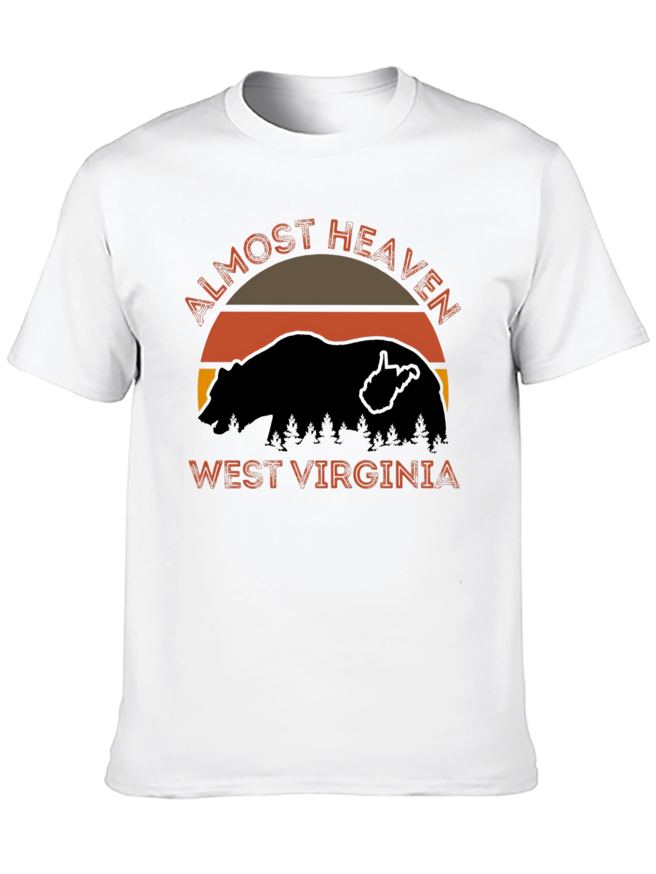 Almost Heaven West Virginia Bear Graphic Tee